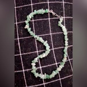 sage green chipped necklace